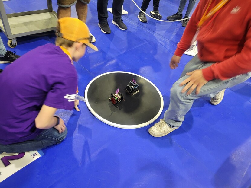 Picture of students in robotics club