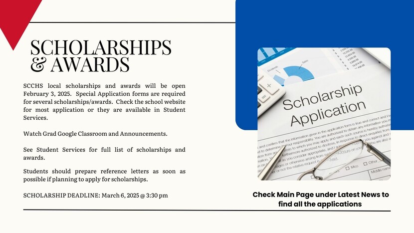 Scholarships and Awards poster